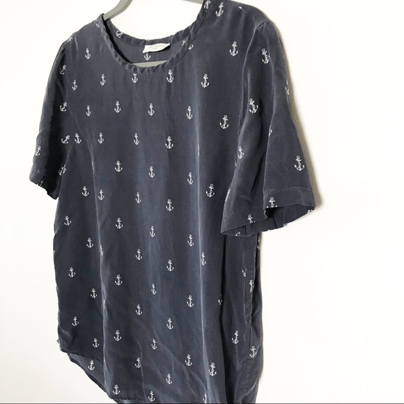 Equipment Riley Silk Anchor Print Tee - Picture 3 of 6